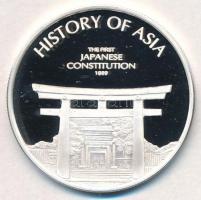 Cook-szigetek 2005. 1$ Ag Ázsia történelme - Japán első alkotmánya 1889 (20,03g/0.999) T:PP  Cook Islands 2005. 1 Dollar Ag History of Asia - The first Japanese Constitution 1889 (20,03g/0.999) C:PP