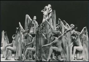 cca 1974 Balettelőadás és próba, 4 db vintage fotó, 18x24 cm vagy ahhoz közeli méretekben