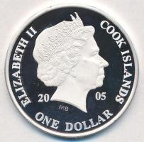 Cook-szigetek 2005. 1$ Ag "Ázsia történelme - Hongkong visszacsatolása Kínához" (20,43g/0....