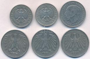 NSZK 1950-1970. 1M Cu-Ni (2x) + 1979. 2M Cu-Ni + 1976-1990. 5M Cu-Ni (3xklf) T:2
FRG 1950-1970. 1 M...