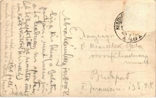 1918 Ábrahámhegy, Balaton parti villák, templom, photo (Rb)