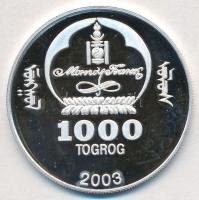 Mongólia 2003. 1000T Ag "Ázsia történelme - Konfuciusz" (19,63g/0.999) T:PP
Mongolia 2003...