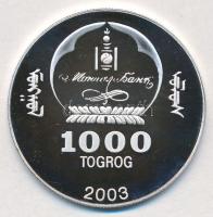 Mongólia 2003. 1000T Ag "Ázsia történelme - Tádzs Mahal" (19,18g/0.999) T:PP ujjlenyomat
...