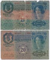 1913. 20K (3x) + 1913. 20K II. típus, mindegyik fekete "ROMANIA TIMBRU SPECIAL" felülbélye...