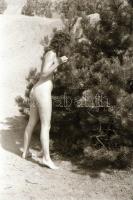 cca 1974 Szabadtéren és szobában készült, szolidan erotikus felvételek, 34 db vintage negatív, 24x36...