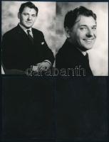 cca 1965 Greguss Zoltán, Kiszely Lajos, Tekeres Sándor színészek aláírás és fényképe, 5 db vintage f...