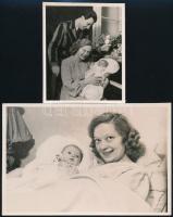 cca 1940 Makay Margit, Latabár Kálmán, Gyurkovics Mária, Tőkés Anna színészekről készült fényképek, ...