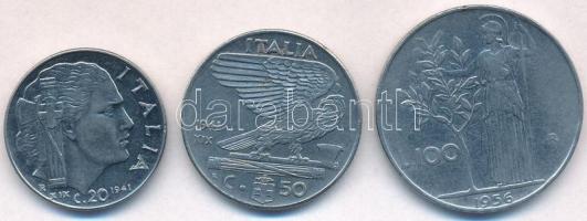 Olaszország 1941R 20c acél "III. Viktor Emánuel" + 50c acél "III. Viktor Emánuel&quot...