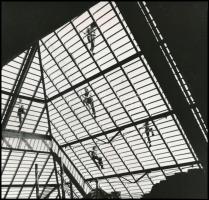 cca 1974 A kortárs magyar fotográfia avantgard korszakából 3 db vintage fotóművészeti alkotás, kettő...