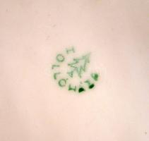 Hollóházi füles kancsó, maricás, jelzett, apró kopásokkal, m: 23 cm