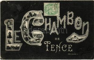 Le Chambon-sur-Lignon, Le Chambon-de-Tence; Art Nouveau TCV card (tűnyomok / pin marks)