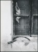 1962 Nagy Zoltán (1943) 2 db feliratozott vintage fotóművészeti alkotása a kortárs magyar fotóművészet avantgard korszakából, későbbi nagyítás, 24x18 cm