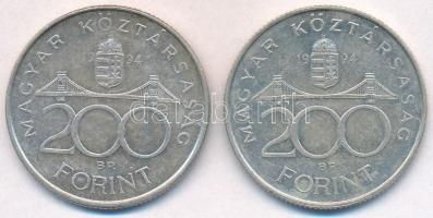 1994. 200Ft Ag "Deák" (2x) T:2