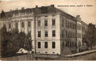 Sokal - 3 pre-1945 town-view postcards, bridge, school