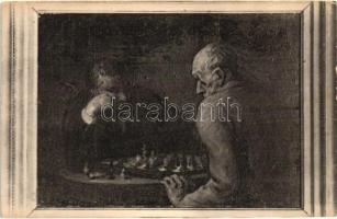 8 db főleg MODERN sakk motívumlap, közte pár régi / 8 MODERN chess motive cards, among them a few pre-1945 postcards
