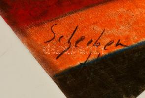 Scheiber jelzéssel: Bohóc. Pasztell, papír, 31×29 cm