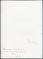 cca 1981 Menesdorfer Lajos (1941-2005) hagyatékából 3 db vintage fotóművészeti alkotás, feliratozva ...