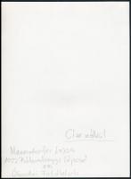 cca 1980 Menesdorfer Lajos (1941-2005) hagyatékából 2 db vintage fotóművészeti alkotás, az egyik fel...