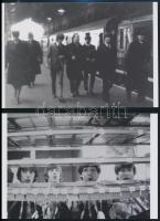 cca 1966 Beatles együttes, Fekete György (1904-1990) budapesti fényképész hagyatékából 4 db mai nagyítás, 10x15 cm