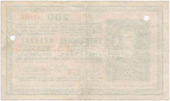 1918. 200K "A 2011" hátlap sima, lyukasztással érvénytelenítve(?) T:III
Adamo K31/4