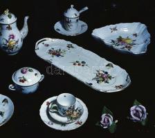 cca 1955 Herendi Porcelángyár termékei, Kotnyek Antal (1921-1990) fotóriporter hagyatékából 12 db vi...
