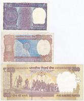 India 1976. 2R + 1984-1985. 1R + 2015. 500R T:I,III tűly.
India 1976. 2 Rupees + 1984-1985. 2 Rupee...