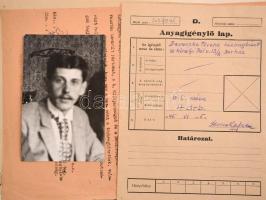 cca 1860-1920 Nagy irat hagyaték tétel. Bizonyítványok és jogi iratok, kb 40 db. Sok okmánybélyeggel