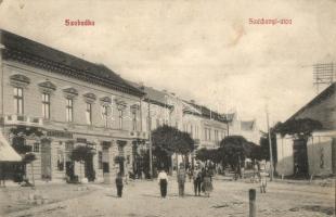 Szabadka, Subotica; Széchényi utca, Spitzer és Klein üzlete, Lipsitz kiadása / street, shops