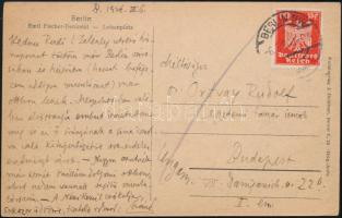 Jendrassik Loránd (1896-1970) orvos saját kézzel írt levelezőlapja Ortvay Rudolf fizikusnak
