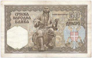 Szerbia / Német megszállás 1941. 50D T:III
Serbia / German occupation 1941. 50 Dinara C:F
