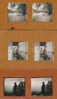 cca 1920 Privát sztereó felvételek, 13 db sztereó papírpozitív képpár, 9x18 cm