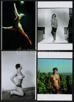 cca 1980 Aktfotók tétele, 21 db vintage negatívról készült mai nagyítás, 13x18 cm / 21 erotic photos...