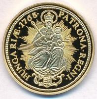 DN "Magyar aranypénzek utánveretben - Mária Terézia 2 dukát 1765" aranyozott Ag emlékérem ...