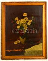 Koszta jelzéssel: Virágcsendélet. Olaj, vászon, keretben, 80×60 cm