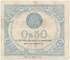 Franciaország / Lyoni Kereskedelmi Kamara 1922. 50c T:III- tűly.
France / Chambre de Commerce de Ly...