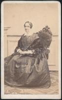 cca 1863 Vizitkártya méretű fényképek, 2 db vintage fotó, 10,5x6 cm