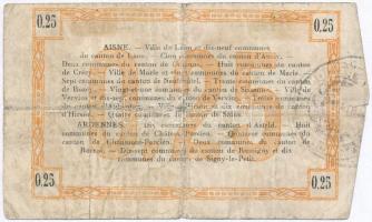 Franciaország / Laon 1915. 0,25c "Ardennes és Aisne megyék regionális utalványa" T:IV ly.
...