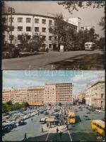 Trolibuszok tétele, 2 db vintage negatív (6x6 cm) + hozzáadva 4 db modern képeslapot trolibusz motív...