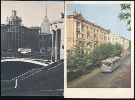 Trolibuszok tétele, 2 db vintage negatív (6x6 cm) + hozzáadva 4 db modern képeslapot trolibusz motív...