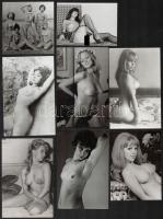 cca 1974 Pucéran és vidáman, 13 db fotó meztelen lányokról, 9x9 cm és 9x14 cm között / 13 erotic photos