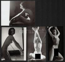 cca 1965 Műtermi aktfotók Czakó László hagyatékából, 13 db vintage fotó, több jelzett, 5x12 cm és 9x...