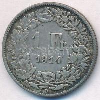 Svájc 1914B 1Fr Ag "Helvetia" T:2,2- 
Switzerland 1914B 1 Franc Ag "Helvetia" C...