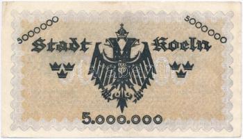 Németország / Weimari Köztársaság / Köln 1923. 5.000.000M szükségpénz T:II,II-
Germany / Weimar Rep...