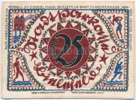 Németország / Weimari Köztársaság / Bielefeld 1921. 25M selyem, bélyegzéssel T:I,I- 
Germany / Weim...