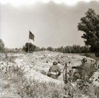 cca 1960 Sinka Antal hagyatékából 13 db vintage negatív (6x6 cm), hozzáadva 3 db modern képeslapot a...