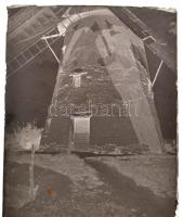 cca 1936 Szélmalmok, 2 db üveglemez negatív Kerny István hagyatékából, hozzáadva 5 db modern képesla...