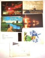 cca 1936 Szélmalmok, 2 db üveglemez negatív Kerny István hagyatékából, hozzáadva 5 db modern képesla...