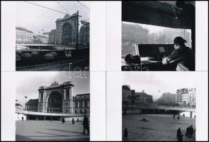 cca 1980 Budapesti városképek a metró építkezések felszíni munkálatairól, 38 db vintage fotó, 9x12 c...