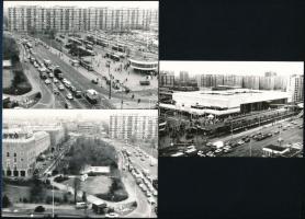cca 1980 Budapesti városképek a metró építkezések felszíni munkálatairól, 38 db vintage fotó, 9x12 c...