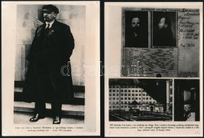 Lenin élete képekben, 9 db feliratozott fotóreprodukció